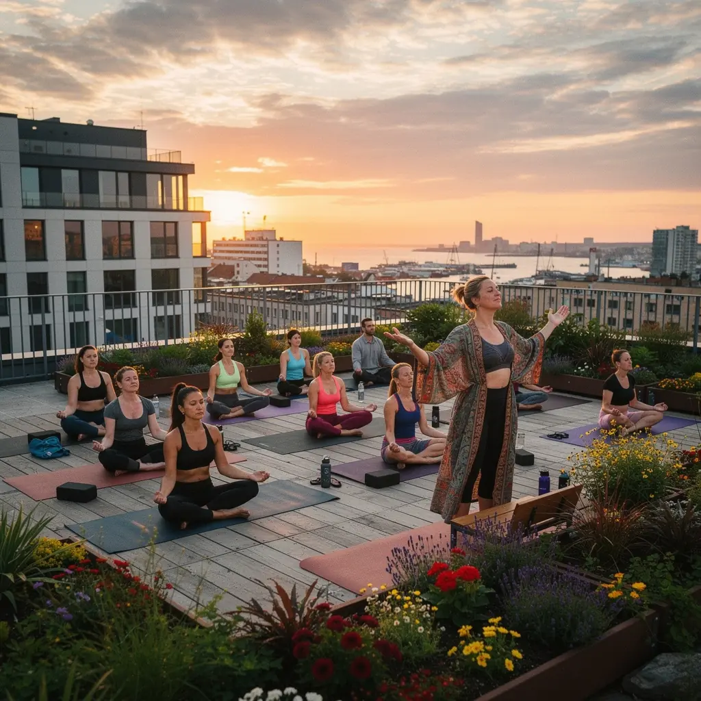 Zbliżenie na dłonie osoby wykonującej technikę oddechową, skupione na harmonii i równowadze.